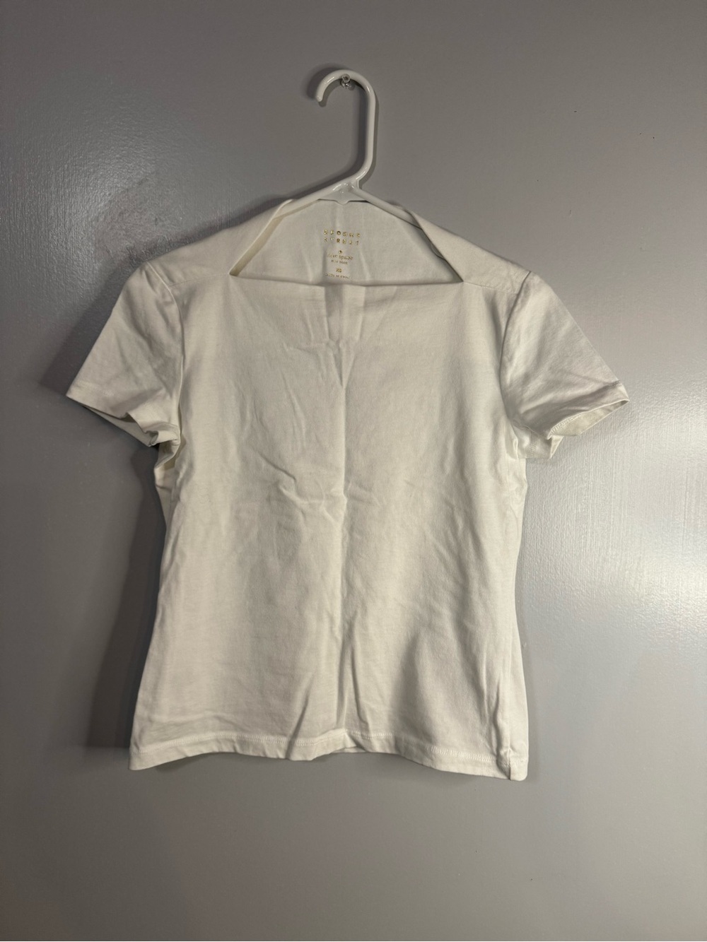 Kate Spade Broome Street White Short Sleeve Shirt Size XS